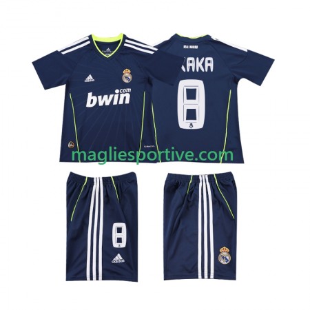 Completo Calcio Real Madrid KAKA 8 2010 2011 Retro Bambino Divisa Trasferta